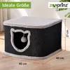 Katzenhöhle Katzenbett Katzenhaus Sisal Schwarz zooprinz | Produktbild-Vorschau 5