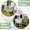 Collage of images showing laundry baskets in use and being carried. Produktbild-Vorschau