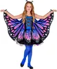 A young girl wearing a butterfly costume with wings, standing against a white background. Produktbild-Vorschau