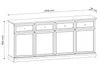 AX LIVING Große Kommode Levantos K4T4S – 193 cm, Weiß Opal Produktbild-Vorschau 2