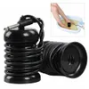 A close-up of a black foot spa device with a coiled cord, and an inset image showing feet in a foot bath. Produktbild-Vorschau
