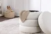 riess-ambiente Runder Hocker VOGUE 50cm creme weiß Bouclé Produktbild-Vorschau 5