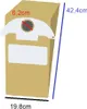 A diagram of a vacuum cleaner bag with dimensions indicated. Produktbild-Vorschau