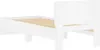 A white wooden bed frame with visible wooden slats. Náhľad obrázku produktu