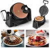 A collage of images showing a waffle maker and waffles. Podgląd zdjęcia produktu