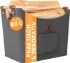 BLACK OAK Montana XL 60L Holzkorb aus Filz grau – Kaminholz Produktbild-Vorschau 1