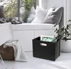 Zeitschriftenhalter aus Kunstleder, Schwarz, 35x19x26 cm Produktbild-Vorschau