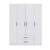 A white wardrobe with four doors and two drawers is shown against a white background. Anteprima dell’immagine prodotto