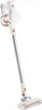 A white stick vacuum cleaner with orange accents, shown against a white background. Produktbild-Vorschau