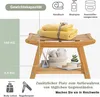 Ławka prysznicowa z bambusowym podnóżkiem, ławka z półką, Podgląd zdjęcia produktu 4