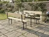 Set da giardino in legno con schienale "Lisbona" - 180 cm - Anteprima dell’immagine prodotto 2