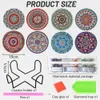 8 Stück Diamond Painting Untersetzer Mit Halter, Mandala Produktbild-Vorschau 2