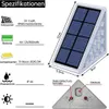 Silberne Solar-Wandleuchte mit blauem Solarmodul und 13 LED-Lampenperlen, mit Abmessungen und Spezifikationen Náhľad obrázku produktu