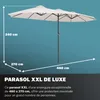 KINGSLEEVE® Parasol de jardin double XXL Protection solaire Voir les images du produit 3