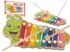 Barevný dřevěný cimbál pro děti housenka Náhled obrázku produktu 1
