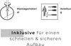 Diagrams and text related to product assembly and features. Produktbild-Vorschau