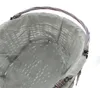 Einkaufskorb "Modern" aus Weide, grau, oval, umlegbare Produktbild-Vorschau 3