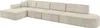 ALTDECOR Ecksofa in L-Form IREA-L3-v3 412x165x77 cm Beige Produktbild-Vorschau 2