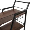 Wózek kuchenny Relaxdays, 3 półki, uchwyt na szklanki, styl Podgląd zdjęcia produktu 7