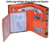bunte Leder-Damen-Börse mit Klappe, festes Leder, bunt Produktbild-Vorschau 3