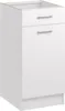 A white kitchen cabinet with two drawers and a closed door. Produktbild-Vorschau
