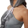 Close-up of a person wearing a grey costume with faux fur trim and a hood. Produktbild-Vorschau