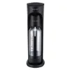 A black Drinkmate carbonation machine with a clear bottle inserted. Podgląd zdjęcia produktu