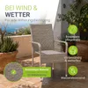 Juskys Polyrattan Gartenstühle Yoro 6er Set - mit Armlehnen Produktbild-Vorschau 5