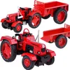 Kovový traktor s prívesom, červený Jokomisiada Náhľad obrázku produktu 2