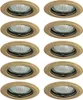 10 x Einbaustrahler Einbauleuchte AXEL 2114 Messing matt Produktbild-Vorschau 1