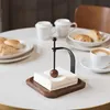 Elegante, quadratische Serviettenbox (Walnussholz) mit Produktbild-Vorschau 7