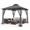 Sekey Pavillon 3×3 m Gartenpavillon Wasserdicht Doppeldach Produktbild-Vorschau 1