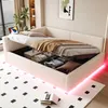 Divano letto imbottito Merax 140x200 cm con illuminazione a Anteprima dell’immagine prodotto 1