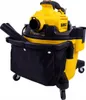 A yellow and black industrial vacuum cleaner with a black fabric bag attachment, shown from a three-quarter angle on a white background. Anteprima dell’immagine prodotto