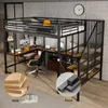 Letto a soppalco 120x200 cm, nero antracite, in ferro, con Anteprima dell’immagine prodotto 4