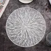4x Tischset Rund Untersetzer im Set Platzdeckchen Silber Produktbild-Vorschau 1