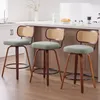 3er-Set Mid-Century Barhocker mit 360° Drehfunktion und Produktbild-Vorschau 2