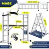 MASKO® Baugerüst mit Arbeitsbühne, Arbeitsgerüst 4in1 Produktbild-Vorschau 2
