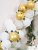 60-teiliges Ballonbogen-Set Weiß + Gold mit Produktbild-Vorschau 4