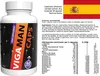 A bottle of VIGAMAN CAPS food supplement with nutritional information and Spanish flag. Náhľad obrázku produktu