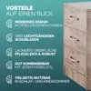 CASARIA Nachttisch mit 3 Schubladen Holz Eiche Produktbild-Vorschau 9
