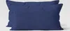Two navy blue pillowcases are shown against a light gray background. Produktbild-Vorschau