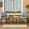 Outsunny 3tlg. Gartenmöbel Set, Garten-Bistroset inkl. 1 Produktbild-Vorschau 2