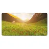 MuchoWow® Schreibtischunterlage Blumen - Berg - Sonne 80x40 Produktbild-Vorschau 1