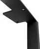 A close-up view of a black metal furniture leg with pre-drilled holes. Produktbild-Vorschau