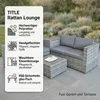 XXL PolyRattan Salon + Coffre de rangement Canapé de jardin Voir les images du produit 11