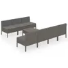 vidaXL 8-tlg. Garten-Lounge-Set mit Auflagen Poly Rattan Produktbild-Vorschau 3