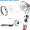 An exploded view and assembled view of a showerhead, with dimensions indicated. Produktbild-Vorschau