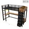 Letto a castello Merax, dimensioni 90x200, con scrivania da Anteprima dell’immagine prodotto 8