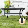 Outsunny Beistelltisch Hartglas Kaffeetisch Couchtisch mit Produktbild-Vorschau 5